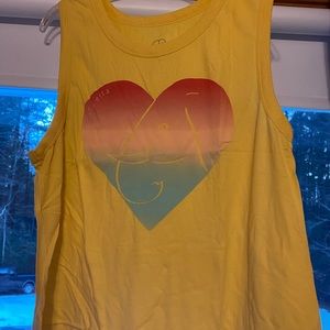 BNWT Ivory Ella yellow tank top size large